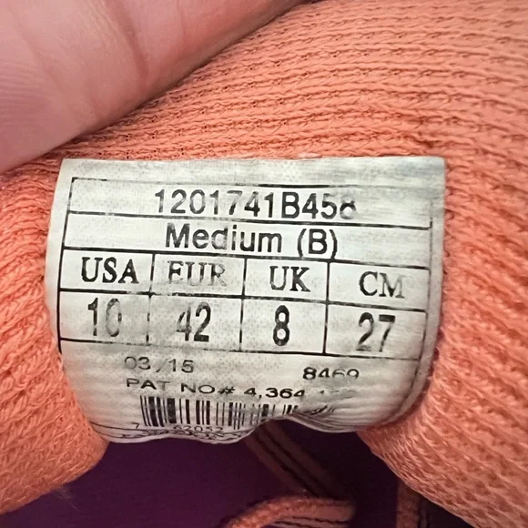 Brooks Adrenaline GTS 15 Women's Purple Orange Navy Athletic Running Shoes Sz 10 - Picture 7 of 7